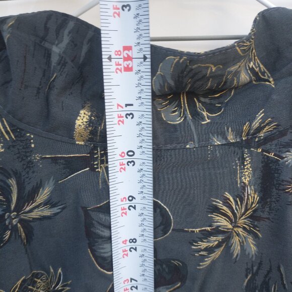 Two Palms Hawaiian Shirt Men's Large Button Up Short Sleeve made in USA - Picture 5 of 7